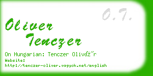 oliver tenczer business card
